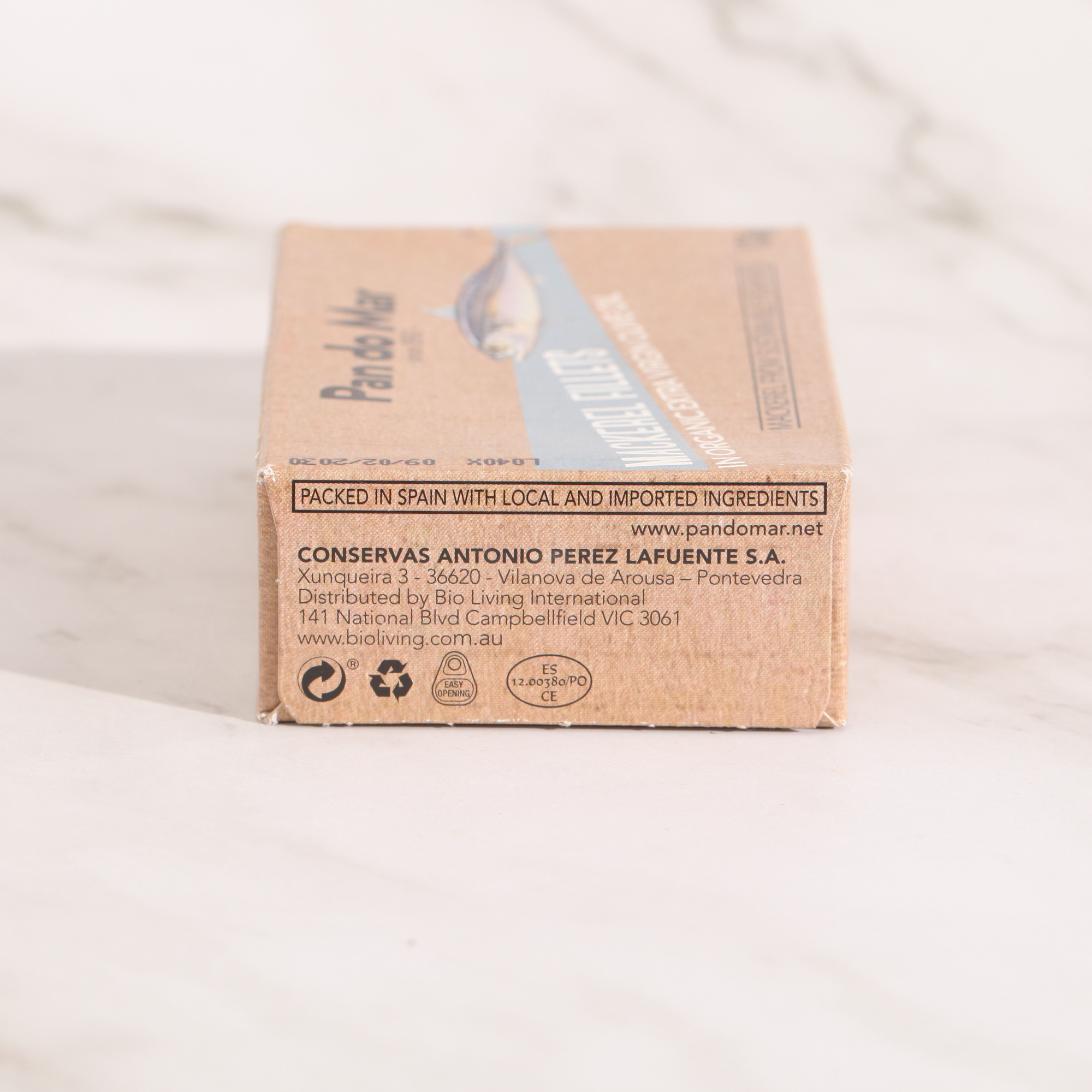 Mackerel Fillets in Organic Olive Oil - Pan do Mar